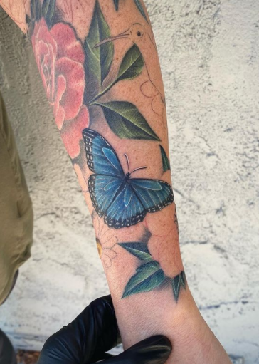 colored butterfly tattoos