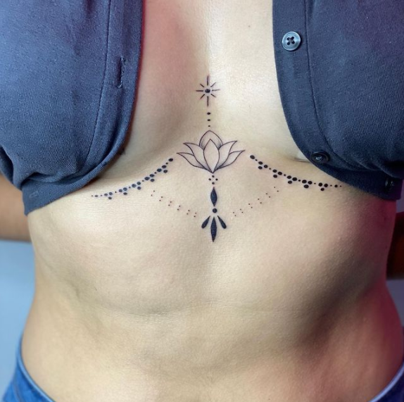 there is a list of 22 celebrity sternum tattoos, with the information likely found on a website or publication called "Steal Her Style".