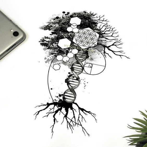 Tree Tattoo Design Draw Up