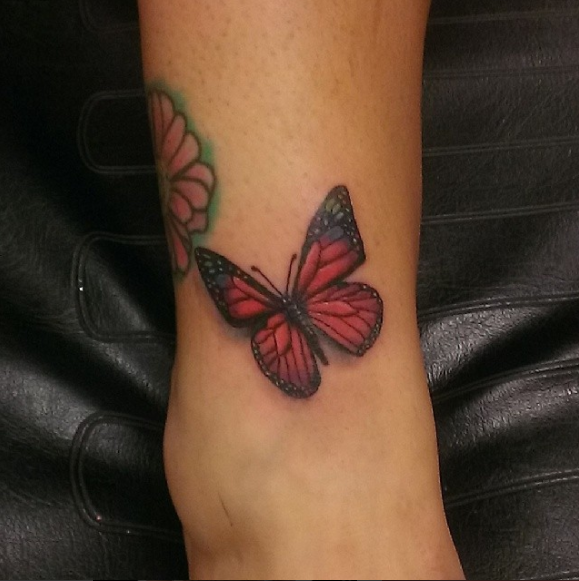 Traditional Butterfly Tattoo