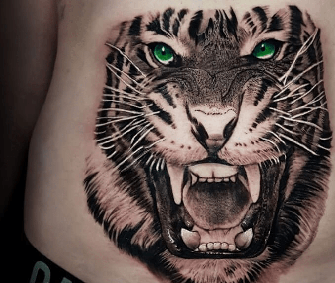 side stomach tattoos for men
