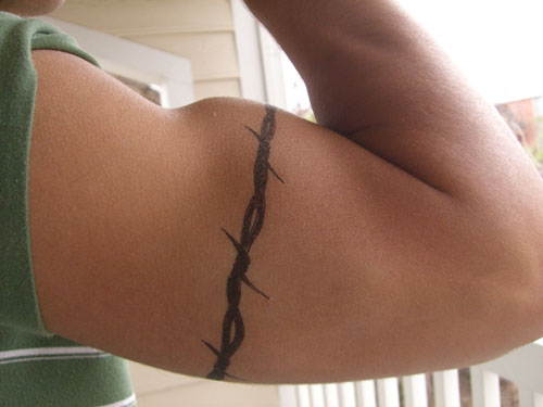 sharp wire tattoo
