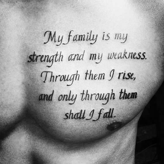 A tattoo with the quote
