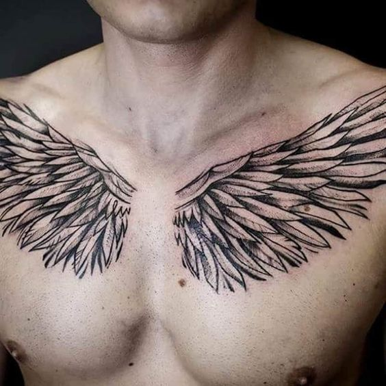 abdul:flaming-heart-chest-wings-tattoo-flaming-heart