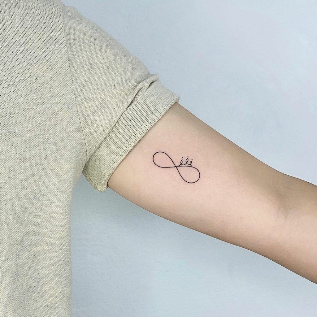infinity tattoo with initials