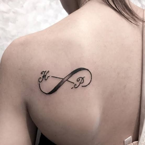 Tattoo of Infinity Initials Wrist