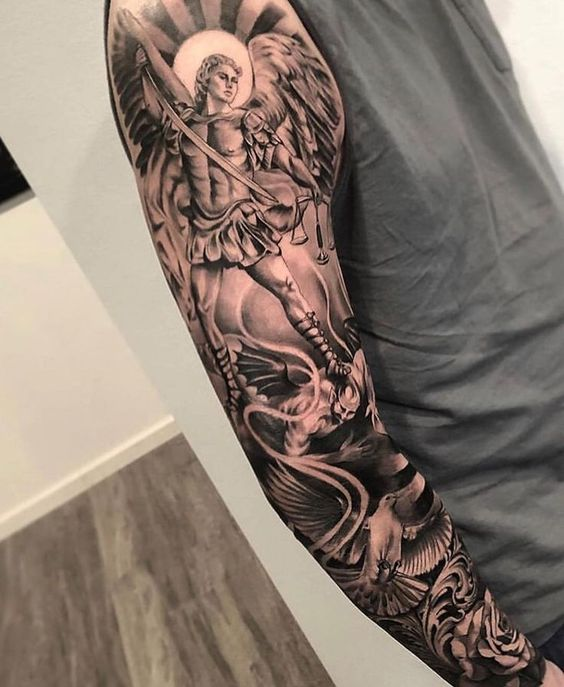 Buy Konsait Full Arm Temporary Tattoo for Men Women Adult (4 Sheets),  Waterproof Temporary Tattoo Arm Shoulder Tattoo Black Body Stickers Dragon  and Skull Online at desertcartINDIA