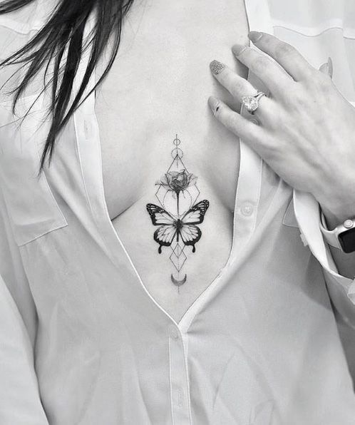 Sternum Tattoo In 2022 Best Design Ideas And Aftercare Tips