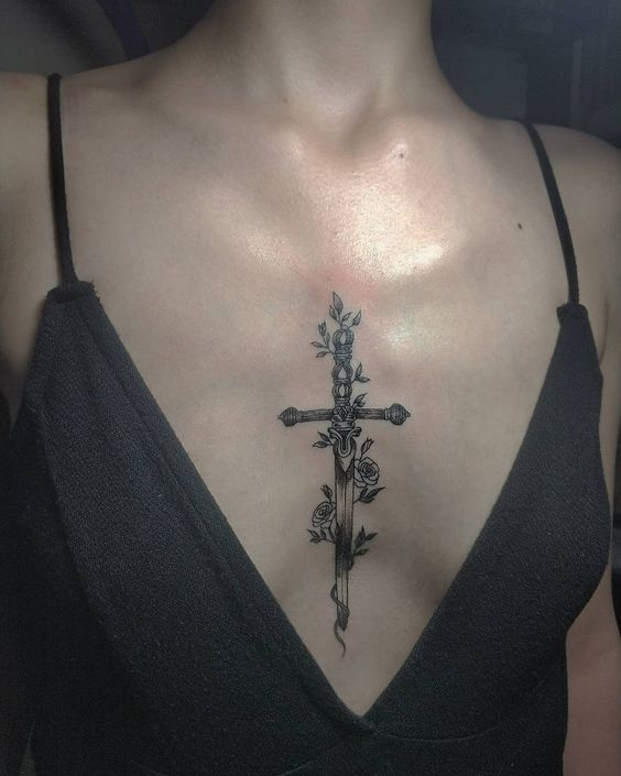 Tattoo uploaded by nikomarkovich  Sternum sword  Tattoodo