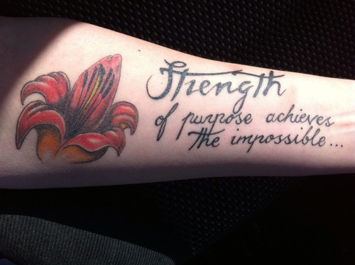 Strength tattoo | Tattoos, Underarm tattoo, Girly tattoos