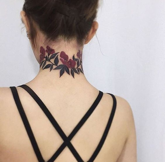 middle neck tattoos