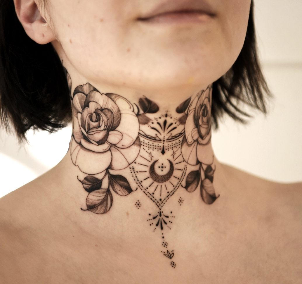 60 Best Ideas Of Throat Tattoos That Will Blow Your Mind [Men & Women] -