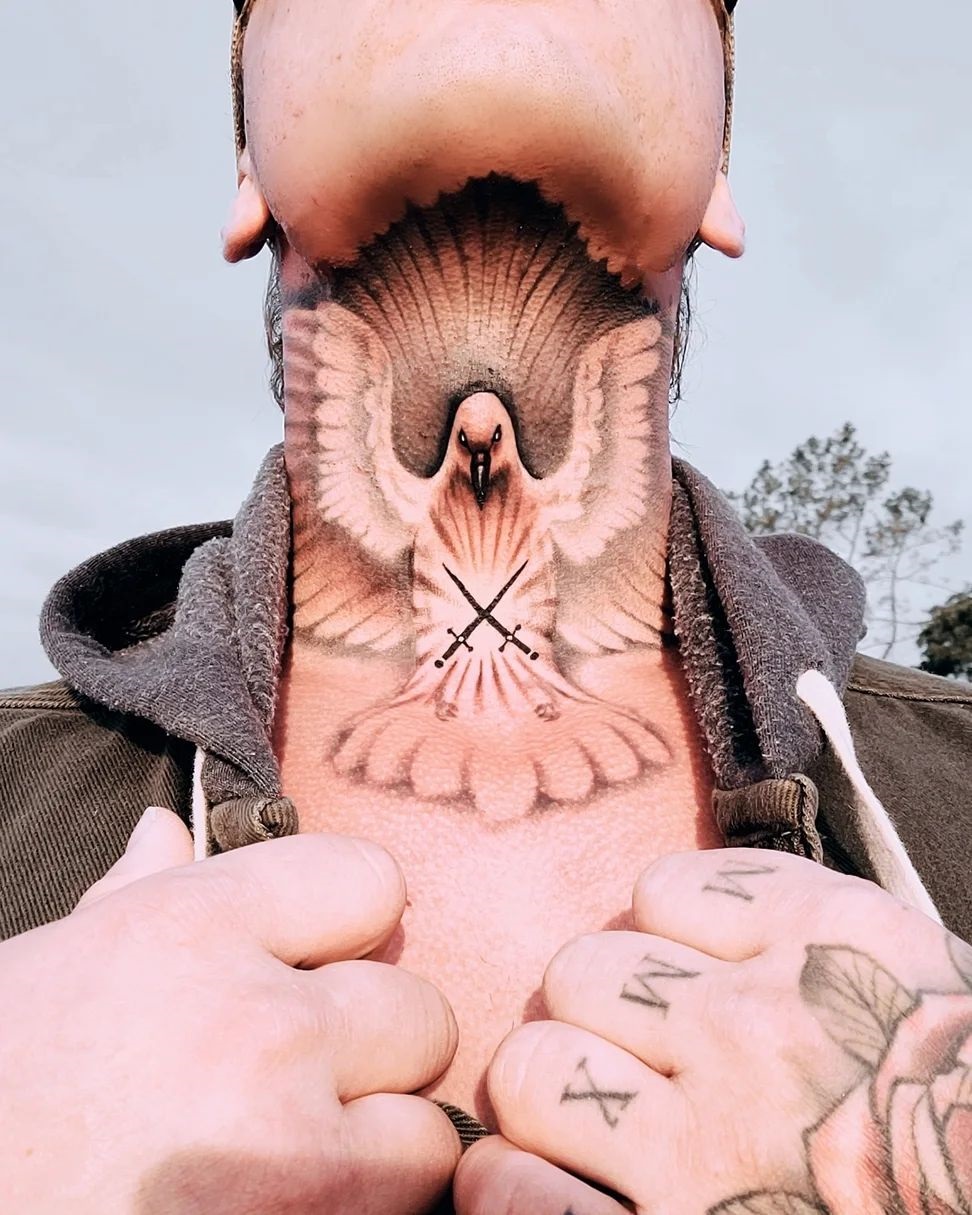 Skull neck tattoo by Tomyslav on DeviantArt
