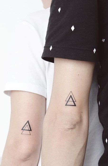 Triangle paired tattoo