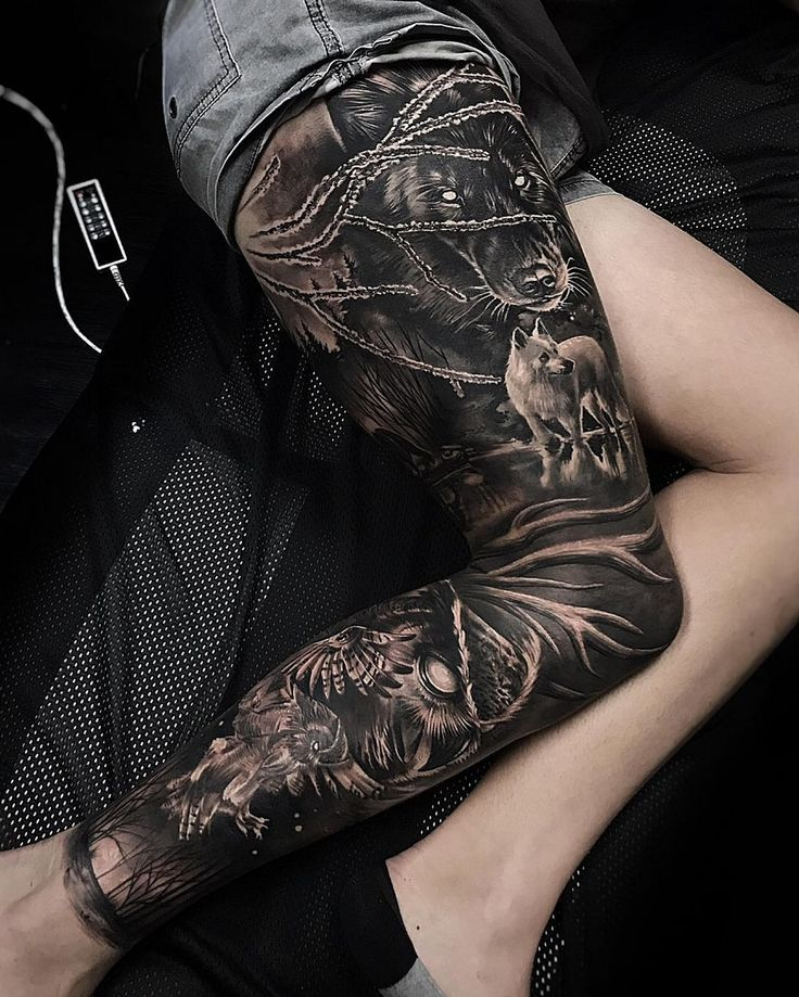 45 JawDropping Leg Sleeve Tattoos That Will Make You Want One  Bored Panda