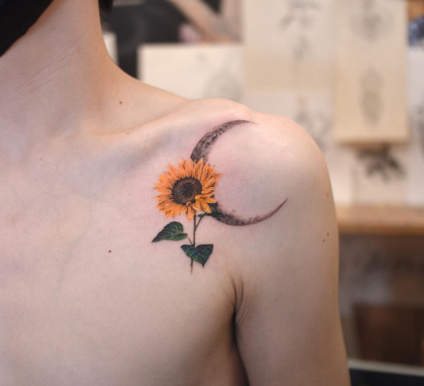 50 Sunflower Tattoo Ideas Small Meaningful and More Designs  DMARGE