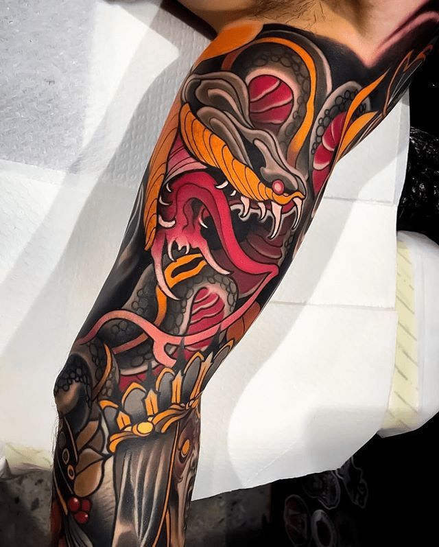 Tymeless Tattoo  Incredible neo traditional snake piece  Facebook