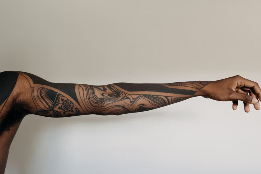 Intricately Detailed Pale Skin Draconic Forearm Tattoo | MUSE AI