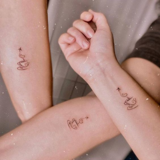 Minimalistic deep meaningful friend tattoos