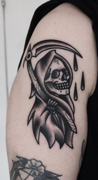 Rear View Death tattoo by miguelcomintattooer at nolandtattooparlour in  Valencia Spain  Instagram