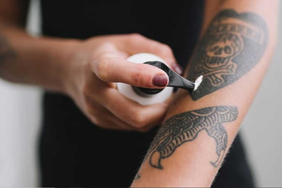 Healing cream for a tattoo