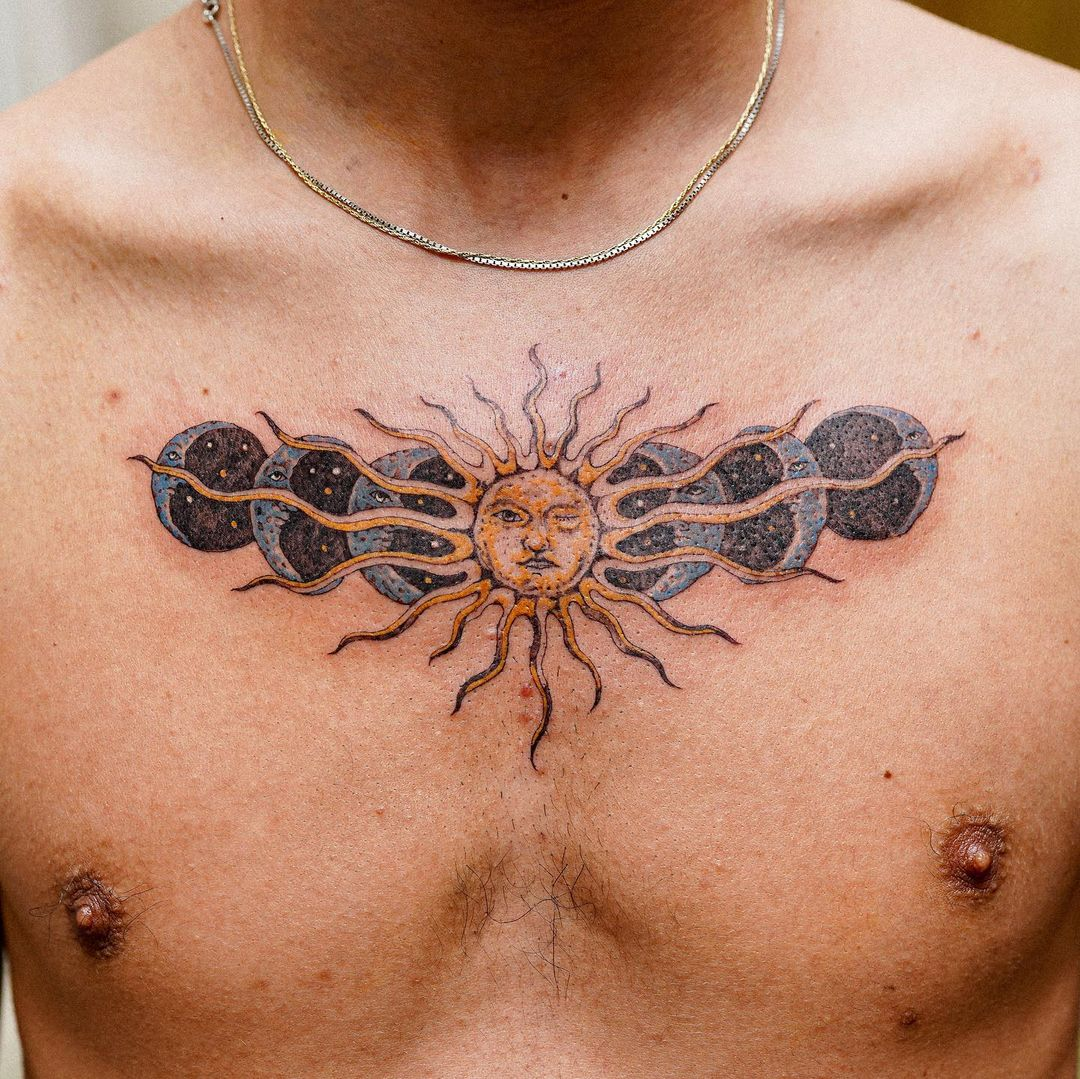 Sun tattoo sun tattoo tattoos armtattoos men art suntattoo  Sun  tattoo designs Sun tattoos Tarot tattoo