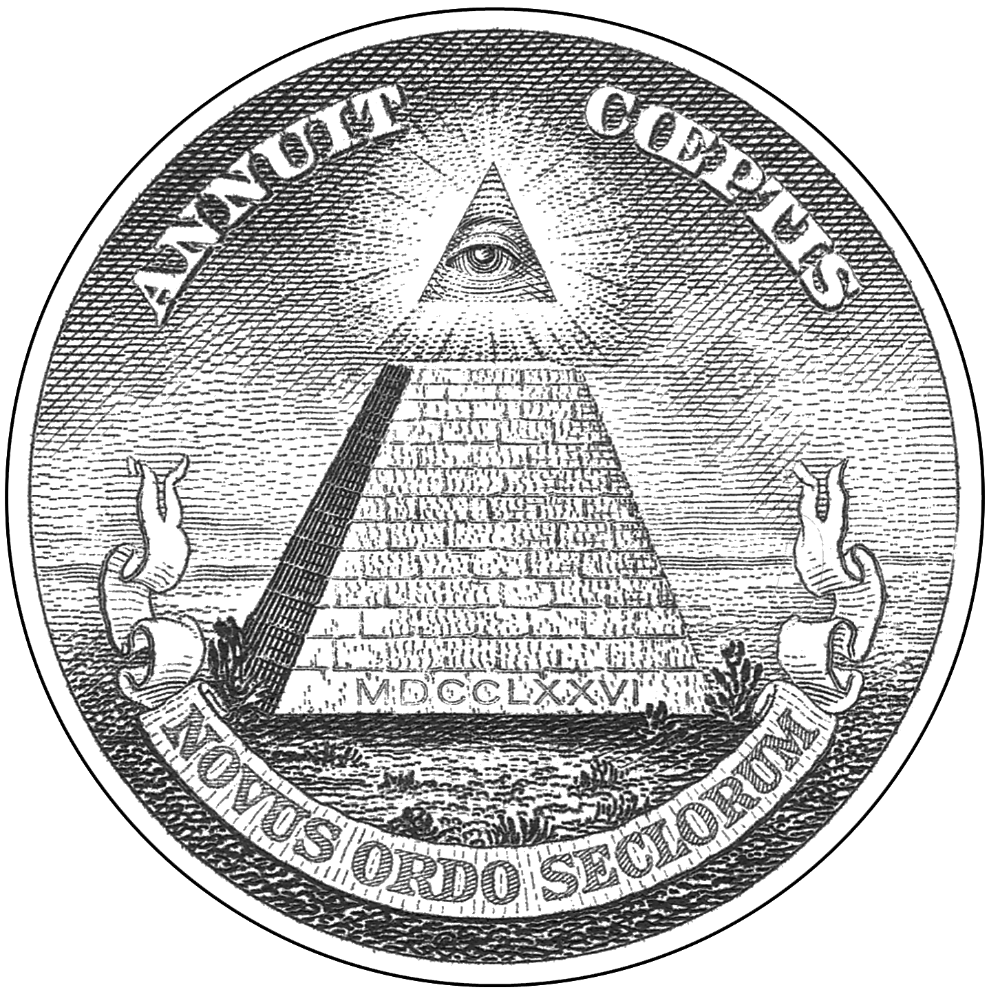 The reverse of the Great Seal of the United States Source: Wikimedia commons