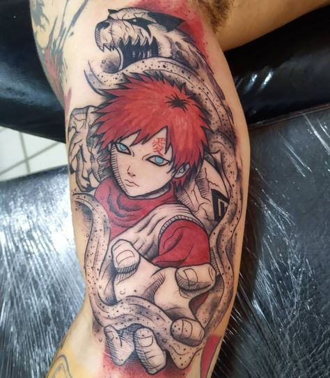 I do anime tattoos! Here's a Gaara I got to do yesterday! Hope you