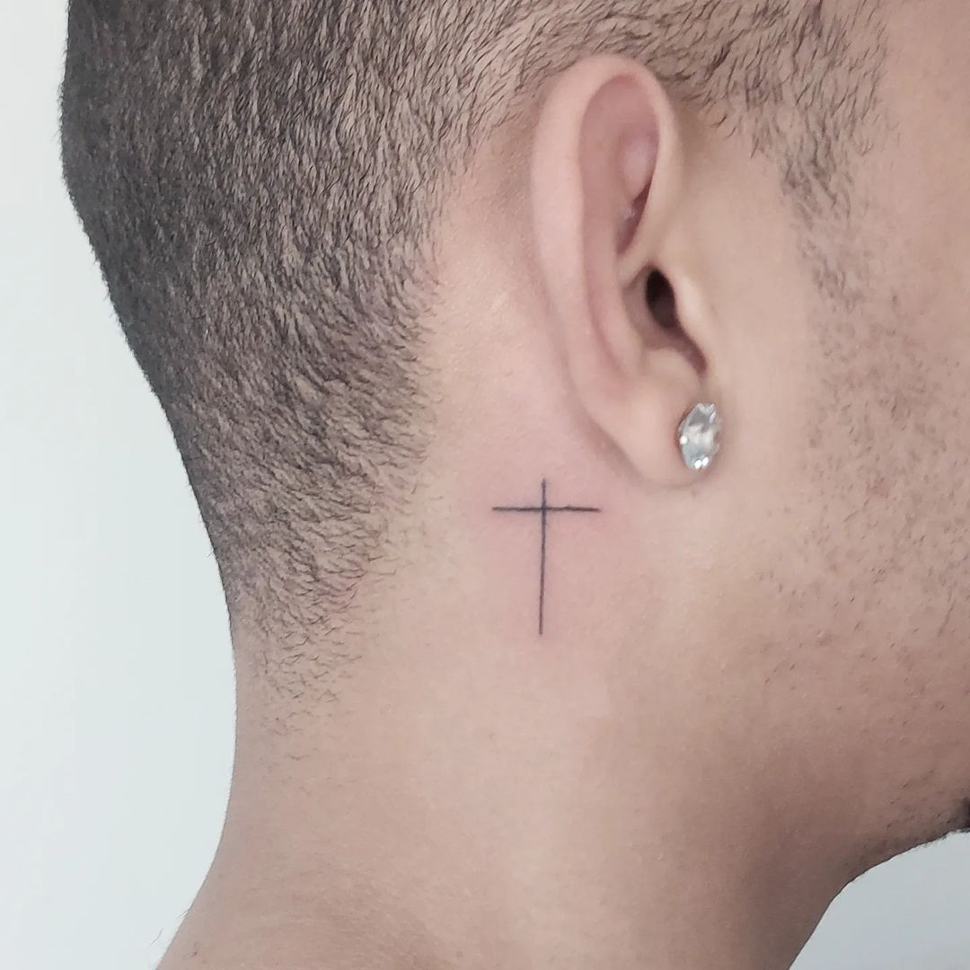 Faith Tattoo on the neck of a woman Geneva Switzerland Stock Photo  Alamy