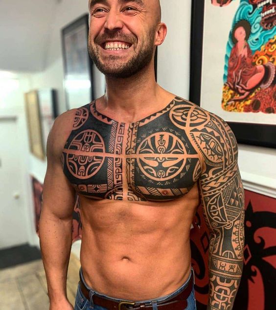 50 Polynesian Arm Tattoo Designs For Men  Manly Tribal Ideas
