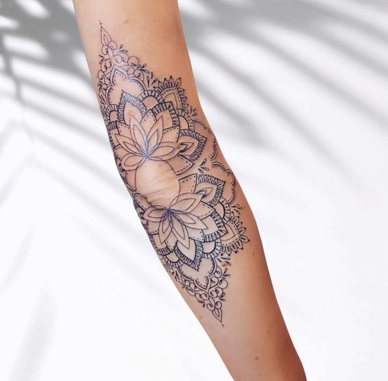 Floral Elbow Tattoo  Your Next Creative Tattoo Inspiration Is Right This  Way  POPSUGAR Beauty Photo 10