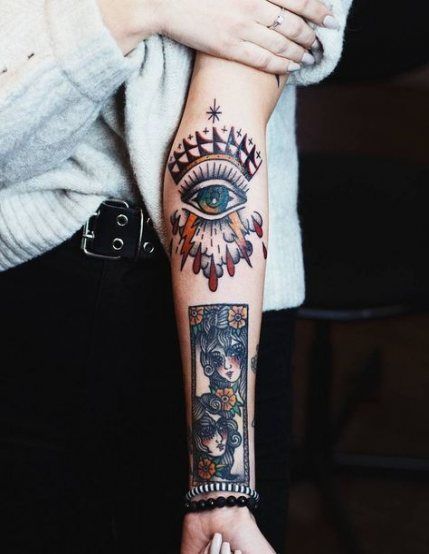 Tattoo uploaded by Wes Trav  Elbow ditch eye tattoo  Tattoodo