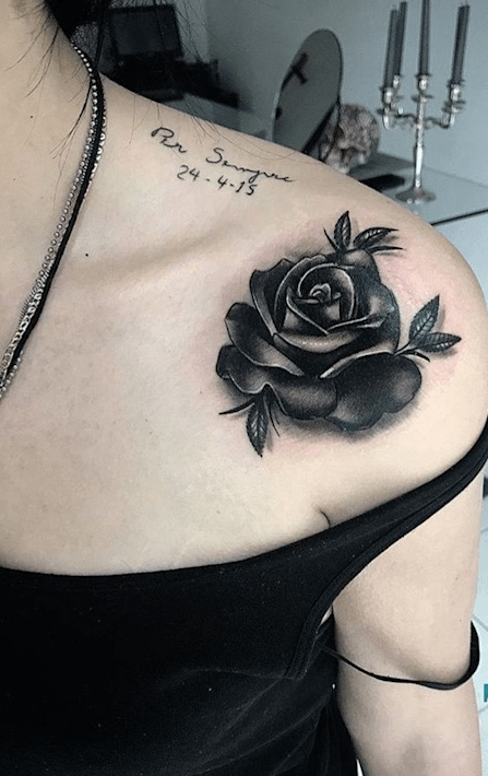 Black rose tattoo by Charley Gerardin  Photo 26023
