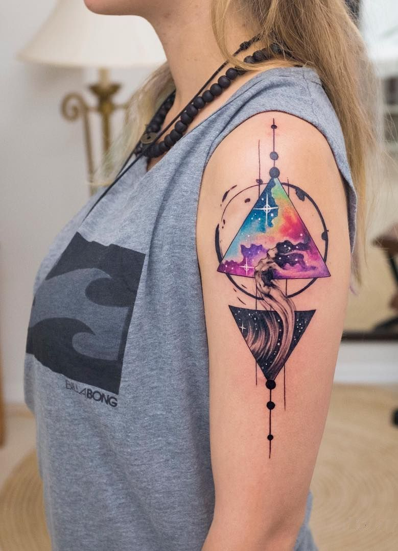 Geometric galaxy theme done by  Absolute Ink Tattooing  Facebook