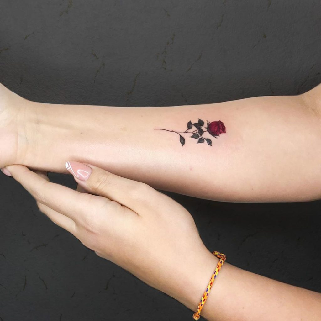 Small rose tattoo | Small rose tattoo, Rose tattoo on ankle, Rose tattoos