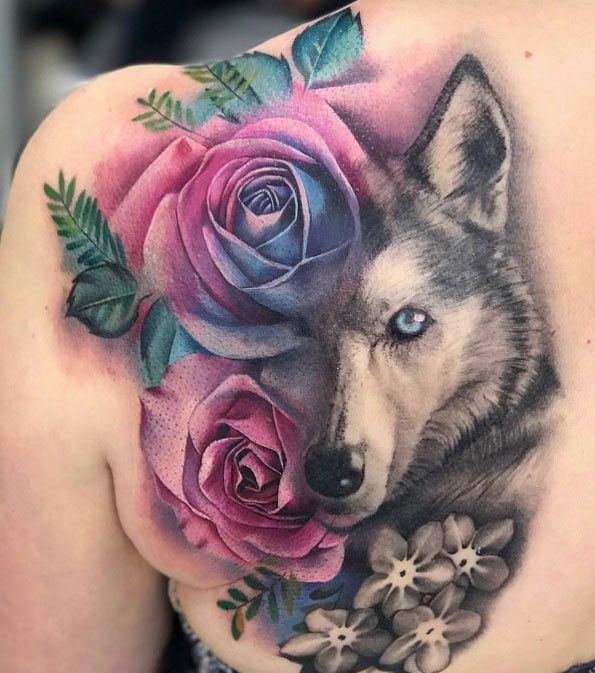 Rose and wolf