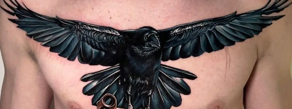 Getting close on Travis chest tattoo viking ravens v  Flickr
