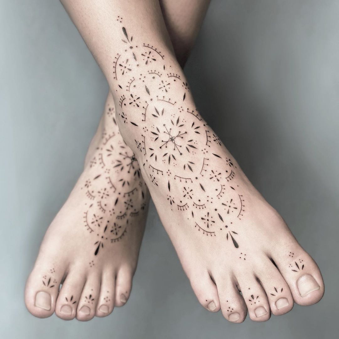 Inspired by henna foot tattoo
