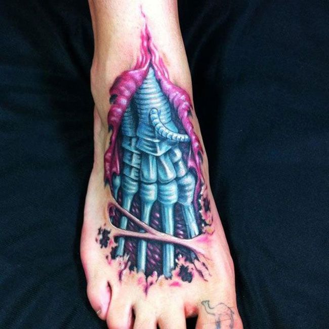 Extraordinary foot tattoo designs
