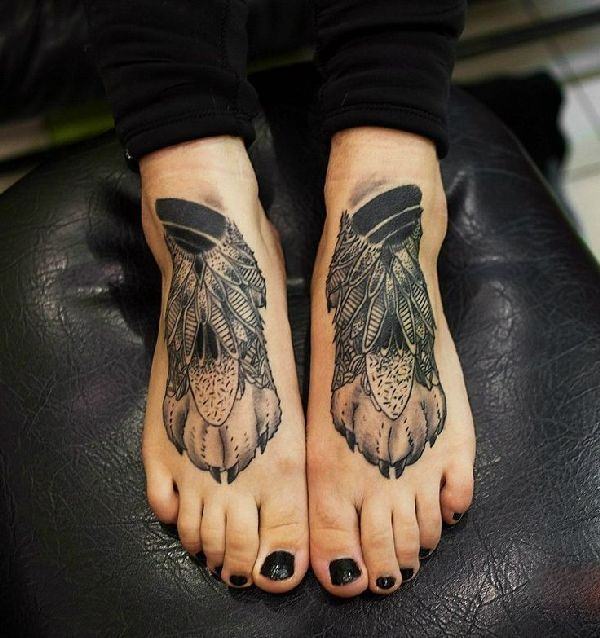 Animals in foot tattoo
