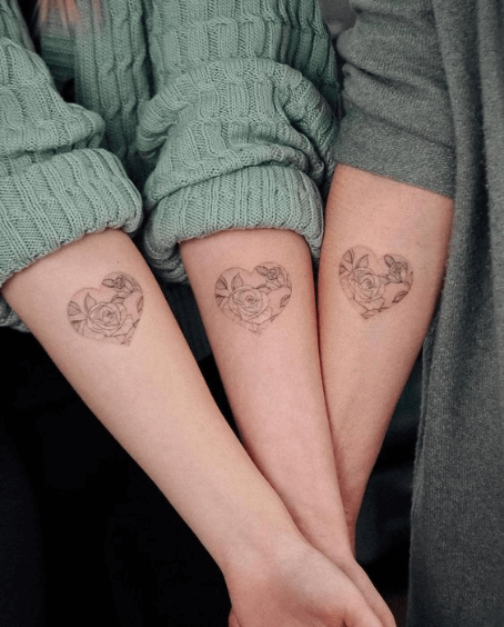 Hearty best friend tattoos