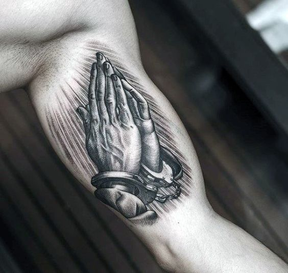 attoo with praying hands