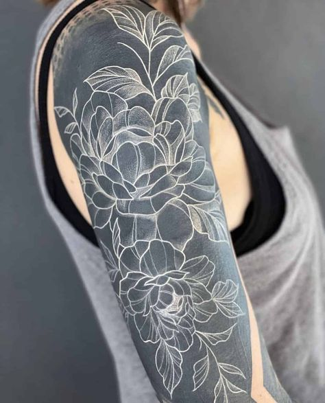 50 Beautiful Blackout Tattoos With White Ink For Perfect Contrast