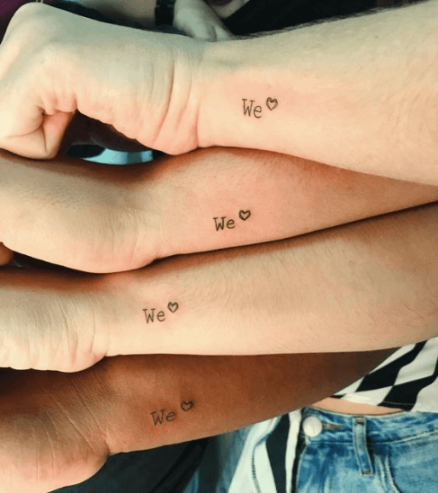 Best friend tattoos for three and more