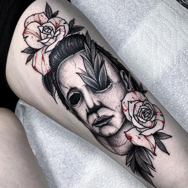  Michael Myers tattoo 