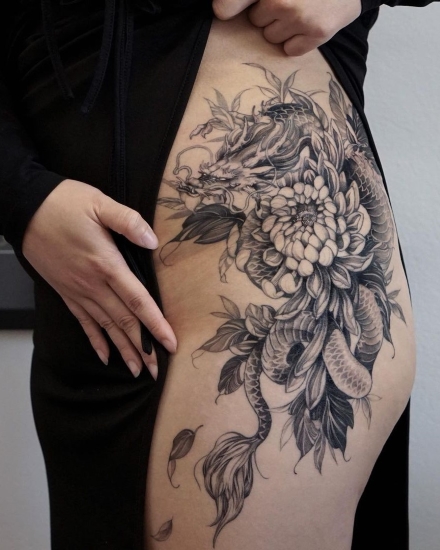 17148 Japanese Flower Tattoo Images Stock Photos  Vectors  Shutterstock