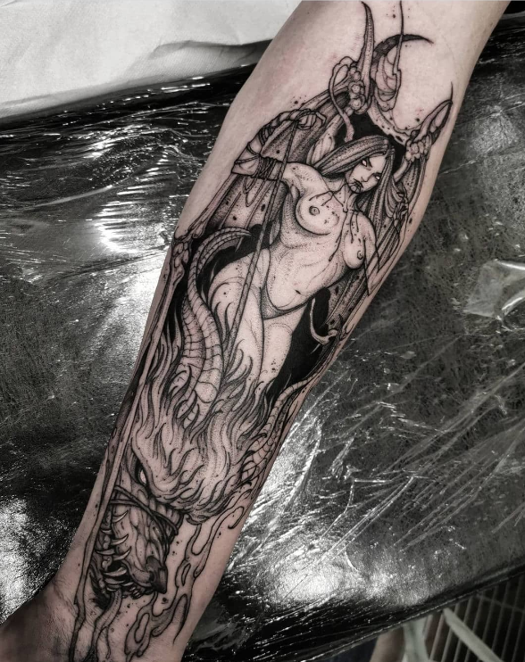  succubus at truetattoolt Vilnius Lithuania Based on horrifymeuk  photo Done with intenzetattooink intenze intenzetattooink  intenzefamily  By Vainius Anomaly Art  Facebook