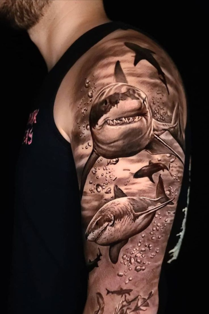 Sleeve Shark Tattoos