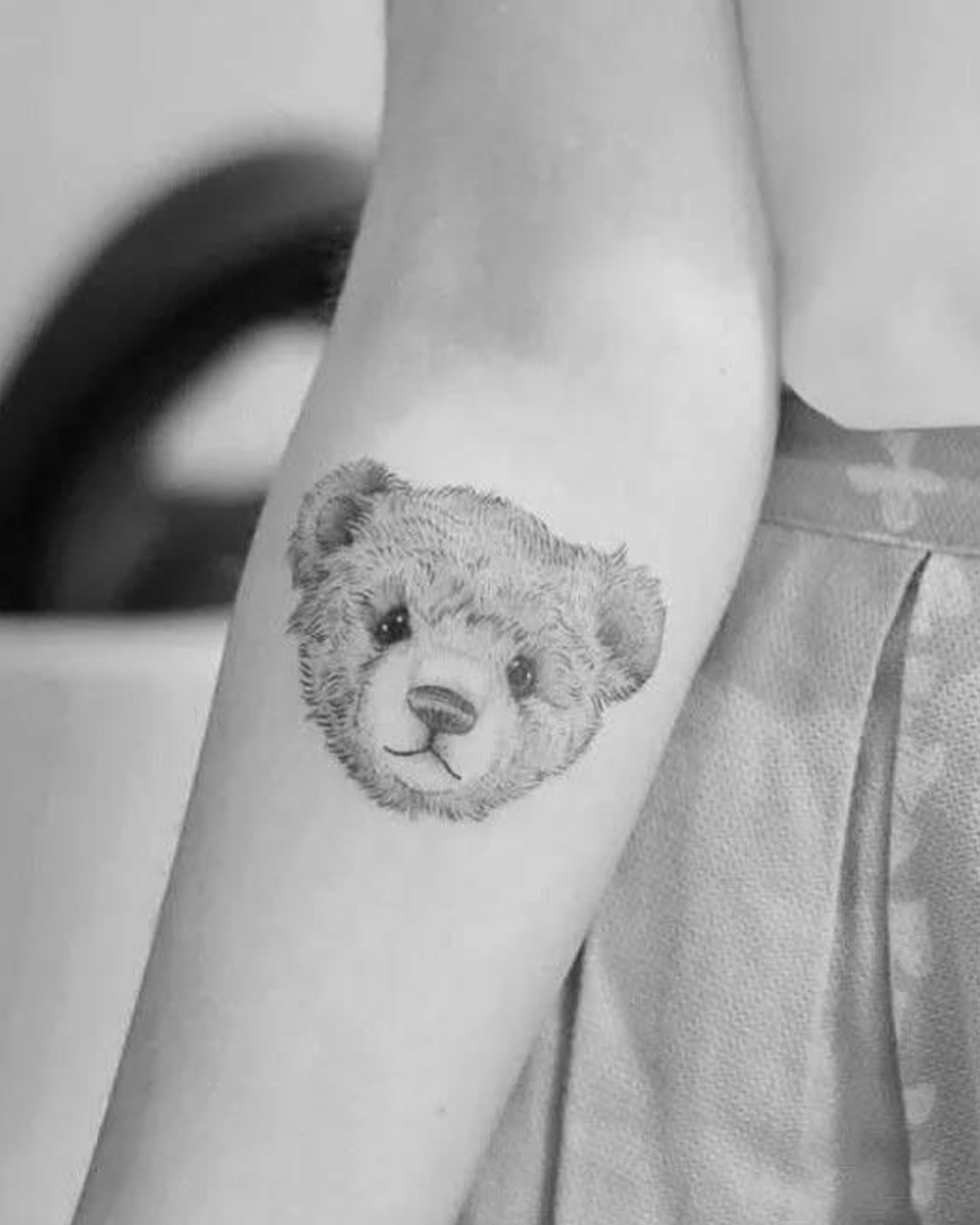 Black and Grey Bear Portrait Tattoo Design – Tattoos Wizard Designs