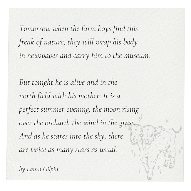 ‘The Two-Headed Calf’ poem by Laura Gilpin